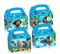 JeVenis Moana Party Gift Box - 12 Pack - Red, Blue, Green - Moana Characters - Matte Finish - Birthday Occasion