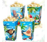 JeVenis Pack of 12 Moana Birthday Party Supplies Moana Party Popcorn Boxes Moana Party Favors Treat Goodies Candy Favors Bags Boxes for Birthday Baby Shower