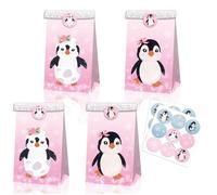 JeVenis Penguin Party Favor Bags Candy Goodie Bags for Onederland Birthday Party Decor Penguin Baby Shower Decorations Penguin Party Supplies