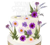 JeVenis Purple Wildflower Cake Decoration Wildflower Decoration Baby in Bloom Cake Decoration for Baby Shower Birthday Bridal Shower Wedding Party Decoration