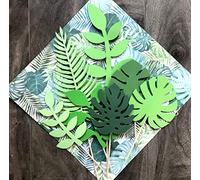 JeVenis Tropical Leaves Cake Topper Tropical Wedding Cake Toppers greenery Cake Toppers Palm Leaf Cake Topper for Jungle Theme Birthday Party Decor Safari Baby Shower Decor
