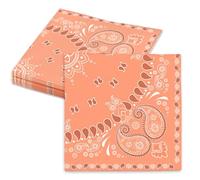 JeVenis Western Bandana Napkins Cowboy Birthday Decor Wild West Favor Rodeo Baby Shower Supplies Wild One Yeehaw Bday Cowgirl Drinkware Howdy Tableware 20 pcs
