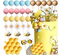 JeVenis What Will Bee Cake Decorations Honey Cake Decorations Her Or Him Cake Topper For Babyshower Birthday Wedding Party