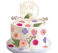 JeVenis Wildflower Cake Toppers Wild One Flower Cake Decor First Birthday Cake Toppers for Floral Wild One Birthday Party Decoration Supplies