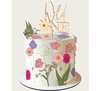 JeVenis Wildflower Cake Toppers Wild One Flower Cake Decor First Birthday Cake Toppers for Floral Wild One Birthday Party Decoration Supplies