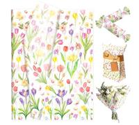 JeVenis Wildflower Floral Tissue Paper Gift Wrapping Paper Flowers Packaging Patterned for Baby Shower Wedding Birthday Bridal Shower Party Decor 50 Sheets