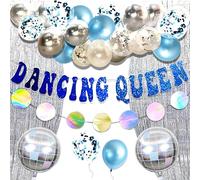 JeVenis You are the Dancing Queen Banner Decoration Dancing Queen Bachelorette Party Decorations Mamma Mia Disco Party Decors 70s Disco Decoration