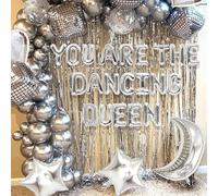 JeVenis You are the Dancing Queen Decoration You are the Dancing Queen Balloons You are the Dancing Queen Banner You are the Dancing Queen Sign 70s Disco Decoration 70s Disco Party Supplies