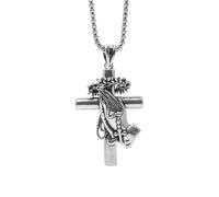 JEVINDA Cross Pendant Necklace for Men Peace Jesus crucifix Chain zircon brass Gothic Retro Vintage style Jewelry With gift box