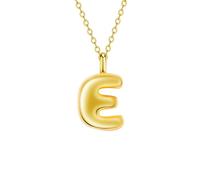 JEVINDA Initial Necklaces for Women, Bubble Letter Necklace Dainty Chunky Alphabet A - Z Pendant Name Personailzed Jewelry Gifts, One Size, Copper, No Gemstone