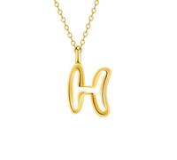 JEVINDA Initial Necklaces for Women, Bubble Letter Necklace Dainty Chunky Alphabet A - Z Pendant Name Personailzed Jewelry Gifts, One Size, Copper, No Gemstone