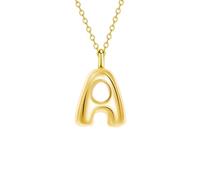 JEVINDA Initial Necklaces for Women, Bubble Letter Necklace Dainty Chunky Alphabet A - Z Pendant Name Personailzed Jewelry Gifts, One Size, Copper, No Gemstone
