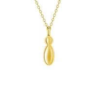 JEVINDA Initial Necklaces for Women, Bubble Letter Necklace Dainty Chunky Alphabet A - Z Pendant Name Personailzed Jewelry Gifts, One Size, Copper, No Gemstone