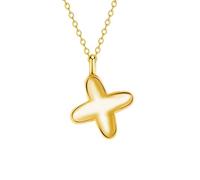 JEVINDA Initial Necklaces for Women, Bubble Letter Necklace Dainty Chunky Alphabet A - Z Pendant Name Personailzed Jewelry Gifts, One Size, Copper, No Gemstone