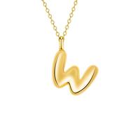 JEVINDA Initial Necklaces for Women, Bubble Letter Necklace Dainty Chunky Alphabet A - Z Pendant Name Personailzed Jewelry Gifts, One Size, Copper, No Gemstone