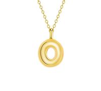 JEVINDA Initial Necklaces for Women, Bubble Letter Necklace Dainty Chunky Alphabet A - Z Pendant Name Personailzed Jewelry Gifts, One Size, Copper, No Gemstone