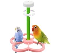 Jevnd Washable Bird Spinning Toy, 360° Rotation Parrot Perch with Anti-Slip Texture, Sturdy Hanging Parakeet Toys with 1.8'' Larger Washer Fit Most Birds Cage, Bird Cage Toy for Cockatiel Budgie