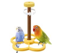 Jevnd Washable Bird Spinning Toy, 360° Rotation Parrot Perch with Anti-Slip Texture, Sturdy Hanging Parakeet Toys with 1.8'' Larger Washer Fit Most Birds Cage, Bird Cage Toy for Cockatiel Budgie