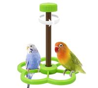 Jevnd Washable Bird Spinning Toy, 360° Rotation Parrot Perch with Anti-Slip Texture, Sturdy Hanging Parakeet Toys with 1.8'' Larger Washer Fit Most Birds Cage, Large Bird Cage Toy for Cockatiel Budgie