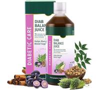 JEVR Diab Balance Juice, 1L | Ayurvedic Diabetic Care Juice for 45+ Adults | Karela, Jamun, Neem, Paneer Doda, Cinnamon, & 9 More Natural Herbs | Manages Blood Sugar & Insulin Level