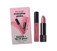 JEVR Lip Beauty Gift Kit,Everyday Pinks Combo Pack Of Lipstick&Lipgloss,Moisturizing,Long Lasting,Non Sticky&Non Drying Formula,Glossy Texture,Lip Makeup,Paraben Free - Nuddy&Malibu