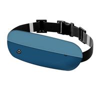 JEVRKAPZ Adjustable Running Belt Waist Pack, Fanny Pack For Working Out With Sweat Resistant Backing, Holds All iPhone Models, Blue Dark blue, Gsp8802