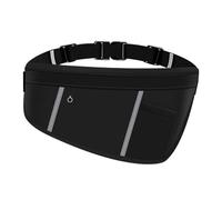 JEVRKAPZ Slim Running Belt, Workout Fanny Pack for Men Women,Exercise Waist Pack for Apple iPhone Holder, Runner Belt for Running Walking Cycling Camping Gym, Black, Gsp8809