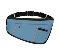 JEVRKAPZ Slim Running Belt, Workout Fanny Pack for Men Women,Exercise Waist Pack for Apple iPhone Holder, Runner Belt for Running Walking Cycling Camping Gym, Blue, Gsp8809