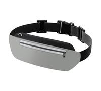 JEVRKAPZ UltraSlim Fanny Packs for Women Men Slim Running Belt Waist Pack Runners Bag Waterproof Money Belt, Black Gray, 8801