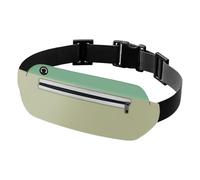 JEVRKAPZ UltraSlim Fanny Packs for Women Men Slim Running Belt Waist Pack Runners Bag Waterproof Money Belt, Green, 8801