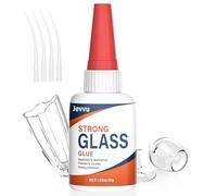 Jevvu Glass Glue, 35g Clear Super Glue for Glass Repair, Fast Bonding & Waterproof Acrylic Adhesive with Anti-Clog Cap, for Acrylic, Mirror, DIY, Jewelry, Glass