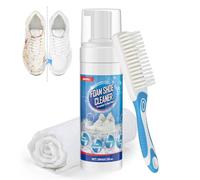 Jevvu Shoe Cleaner, 200ml Trainer Cleaner Foam for Removing Stains and Dirt, Shoe Cleaning Kit for White Shoes, Leather, Knit, Boots, Canvas, Fabric, Tennis, Suede (200ml)