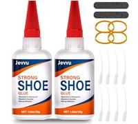 Jevvu Shoe Glue 35gx2, Instant Sole Repair, Strong Super Shoe Goo, Clear Waterproof Quick Dry Adhesive for Sneakers, Boots, Heels, Handbags