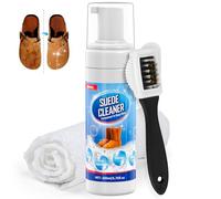 Jevvu Suede Cleaner, Suede and Nubuck Shoe Cleaning Kit with Brush, Removes Dirt and Stain, Gentle Cleaning for Canvas, Nubuk, Suede, Leather, Sneaker