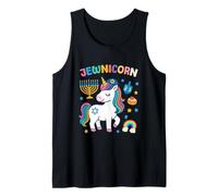 Jew-nicorn Funny Jewish Unicorn Hanukkah Boys Girls Kids Tank Top