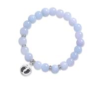 Jewanfix bracelet blessing gift for new mothers, the first Mother’s Day after childbirth, a footprint pendant bracelet for new parents, expectant mothers, 7 UK, Wax Rope, no gemstone