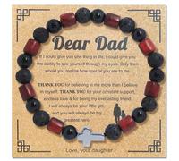 Jewanfix Cross Christian Religious Birthday Gifts for Men,Religious Gifts,Cross Bracelet,Prayer,Suitable for Dad Son Grandson Father Brother Godfather Grandfather Husband,First Communion Gifts