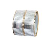 Jewar Mandi Colorful Indian Bollywood Metal Bangle Set for Women - 2 Dozen Multicolor Alloy Bangles, Stacking Bracelets for Weddings, Parties, Festivals & Gifts, Set of 24, 2.8, Alloy, no gemstone