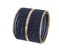 Jewar Mandi Colorful Indian Bollywood Metal Textured Bangle Set for Women - 2 Dozen Multicolor Alloy Bangles, Stacking Bracelets for Weddings, Parties, Festivals & Gifts, Set of 24, 2.8, Alloy, no