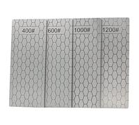 Jewboer 4 Pieces Diamond Sharpening Stone Set,Diamond Lapping Plate Coarse/Medium/Fine Grit Sharpener,400/600/1000/1200 Grit