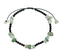Jewboo Quartz Crystal Tumbled Chip Beads with Agate Beach Anklet Bracelet for Women Essential Oil Diffusers Gemstones and Crystals Foot Jewelry Spiritual Gifts (Aventurine Jade)