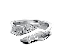 Jewboo S925 Sterling Silver Sanskrit Mantra Om Mani Padme Hum Open Ring