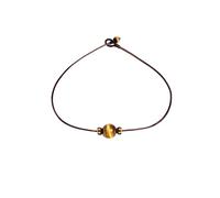 Jewboo Tiger Eye Choker Necklaces for Women Men Energy Power Beaded Healing Stone Simple Classic Unisex Handmade Jewelry