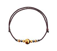 Jewboo Tiger Eye Evil Eye Choker Necklace for Women and Men Charms Healing Crystal Beads for Chokers Jewelry Unisex