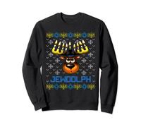 Jewdolph Jewish Reindeer Menorah Chanukah Ugly Christmas Day Sweatshirt