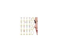 JeweBella 16G Helix Piercing Jewellery Threaded Nose Stud Labret Studs Nose Ring Flat Back Earrings Surgical Steel Helix Hoop Conch Daith Lip Tragus Piercing Silver Gold Septum Medusa Piercing