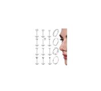 JeweBella 16G Helix Piercing Jewellery Threaded Nose Stud Labret Studs Nose Ring Flat Back Earrings Surgical Steel Helix Hoop Conch Daith Lip Tragus Piercing Silver Gold Septum Medusa Piercing