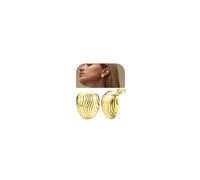 JeweBella 18K Gold Earrings for Women Hypoallergenic Earrings Trendy Gold Statement Chunky Earrings Lightweight Thick Gold Stud Earrings for Women 925 Sterling Silver Post Gold Earrings Jewelry Gift