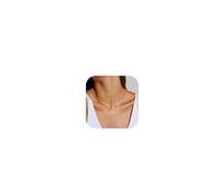 JeweBella 3 PCS Gold Necklaces for Women 14K Gold Plated Layered Necklace Zirconia Cross Coin Pearl Heart Pendant Necklace Silver Snake Necklaces Chain Choker Necklace Gold Jewellery with Gift Box