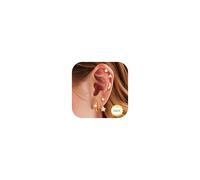 JeweBella 5 Pairs Sterling Silver Earrings for Women 14K Gold Plated Earrings Stack Hypoallergenic Small Silver Studs Hoop Earrings Sleeper Cartilage Earrings Sets for Multiple Piercing